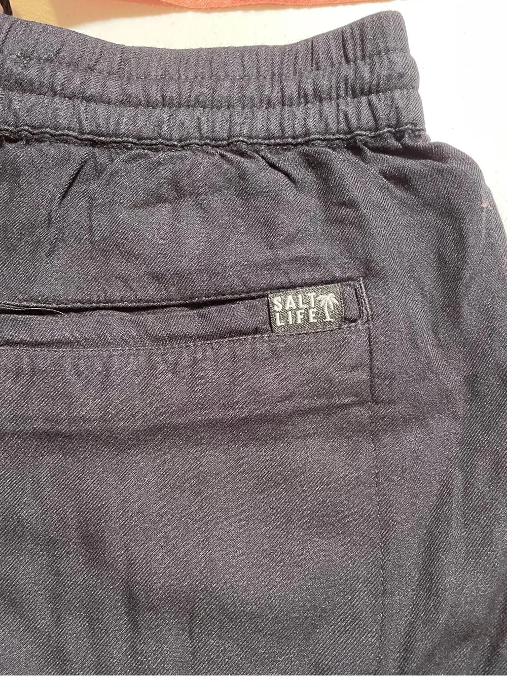 2 Pair of Salt Life Drawstring Shorts. Black/Peach. Size L. - Picture 9 of 15